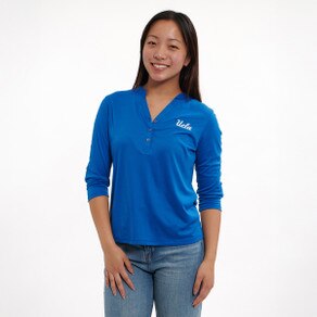 UCLA Women's Script 3/4 Sleeve Polo